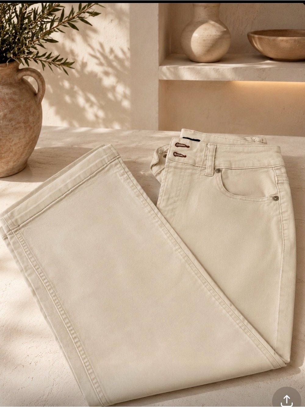 Frye Women's Ivory Wide Leg Jeans Size 28 High Rise Premium Denim Casual Chic